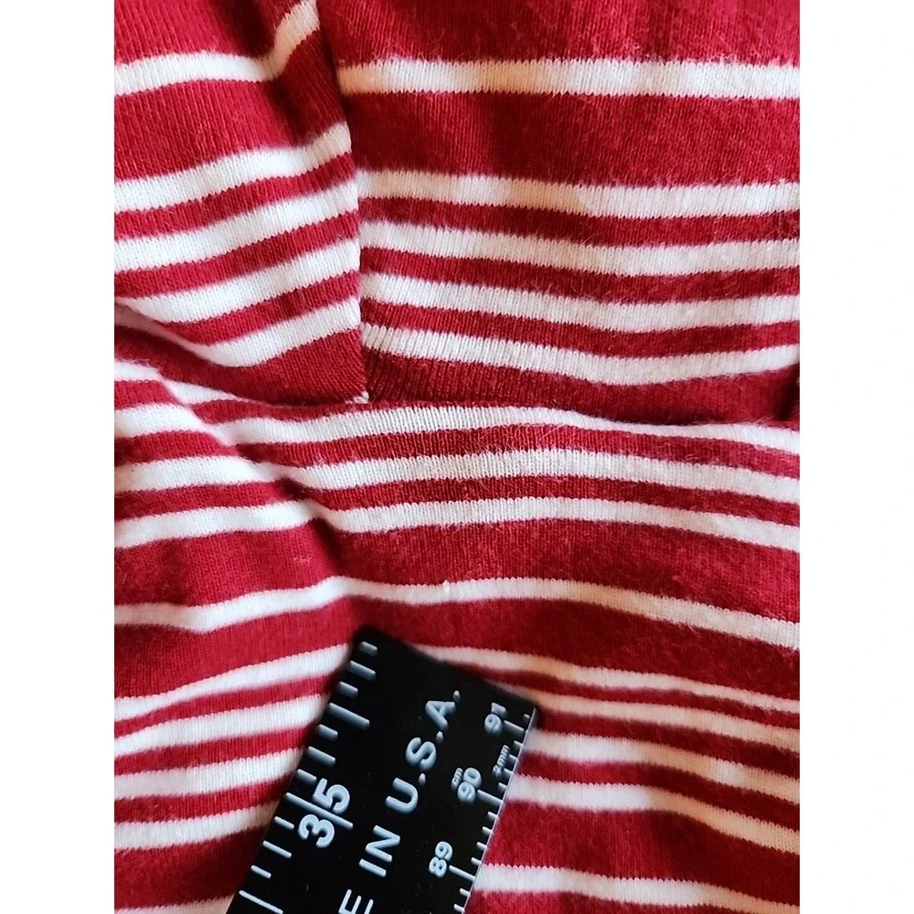 Burts Bees Reversible Hoodie Kids 3-6 Months Red Stripe Snap Winter Cozy Eco